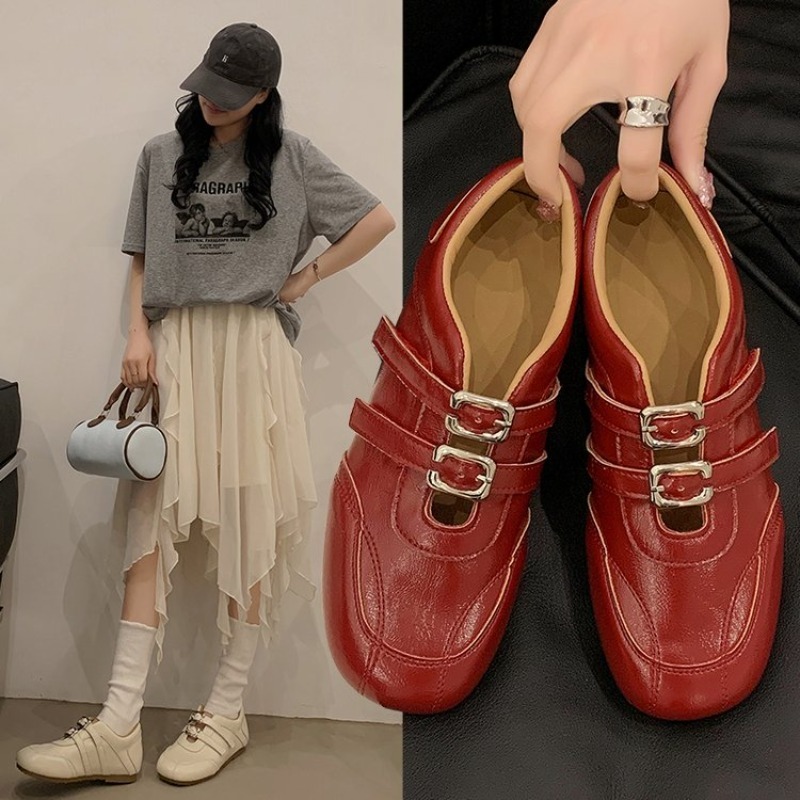 Women Shoes For Walking - Fashion Women Round Toe Double Metal