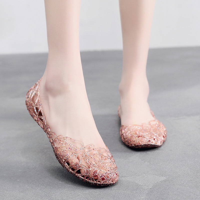 Jelly Sandal Women - Women's Summer Flat Sandals Breathable Beach