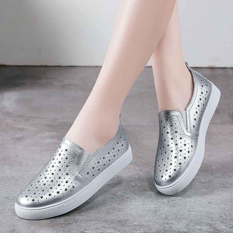 Women'S Shoes For Standing All Day - Xuân Hè Bạc Đế Rỗng Ra