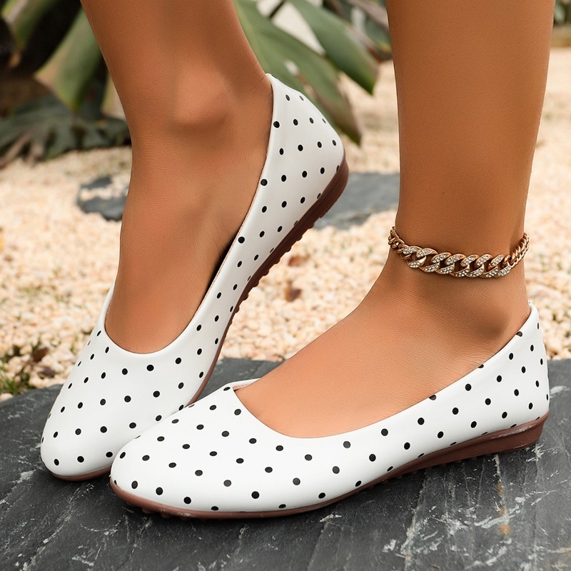 Ladies White Polka Dot Flats R - đánh giá và giá Women Shoes For Walking