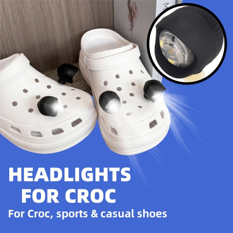 2/4/8Pcs Waterproof Shoe Light - đánh giá và giá Croc Style Clog
