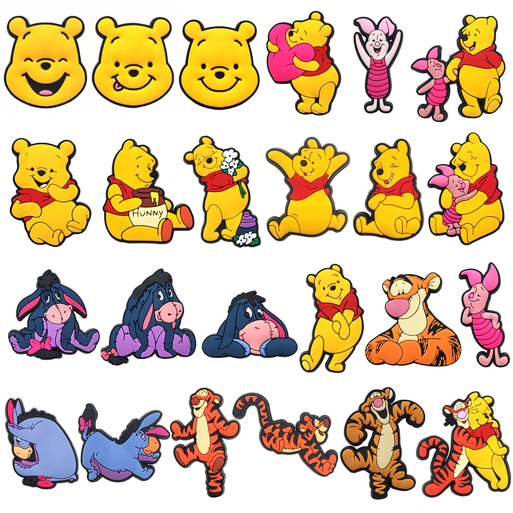 20-66pcs Cartoon Pooh Piglet T - đánh giá và giá Croc Style Clog