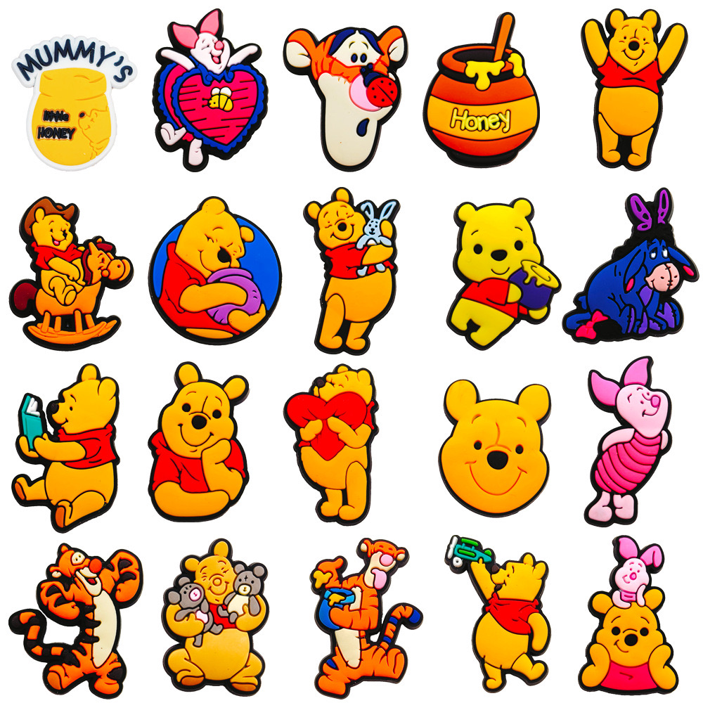 20-66pcs Cartoon Pooh Piglet T - đánh giá và giá Croc Style Clog