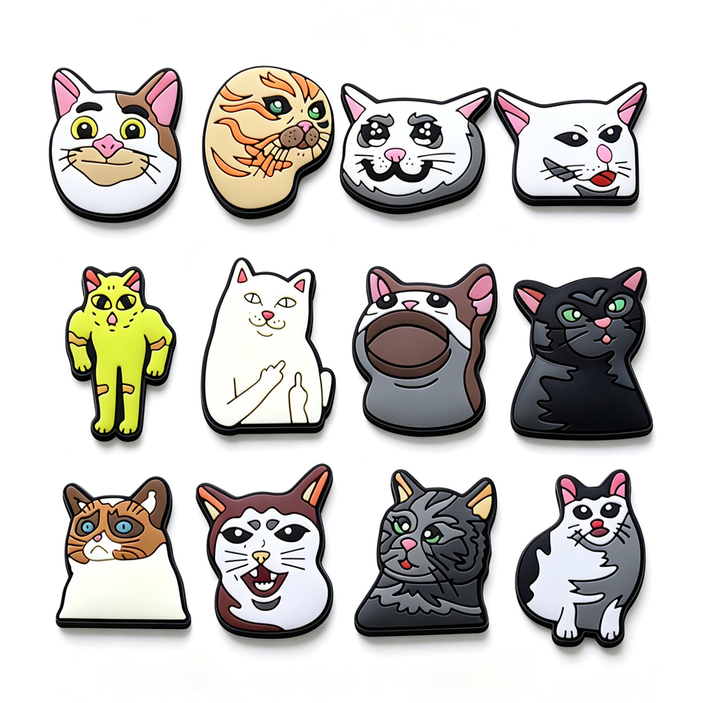 12Pcs Funny Meme Cat Shoe Char - đánh giá và giá Croc Style Clog
