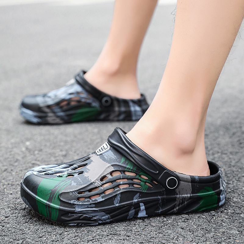 Men's Summer Camouflage Graffi - đánh giá và giá Croc Style Clog