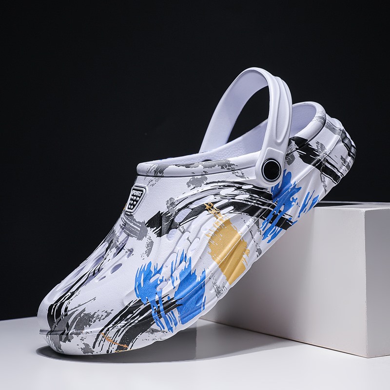 Men's Summer Camouflage Graffi - đánh giá và giá Croc Style Clog