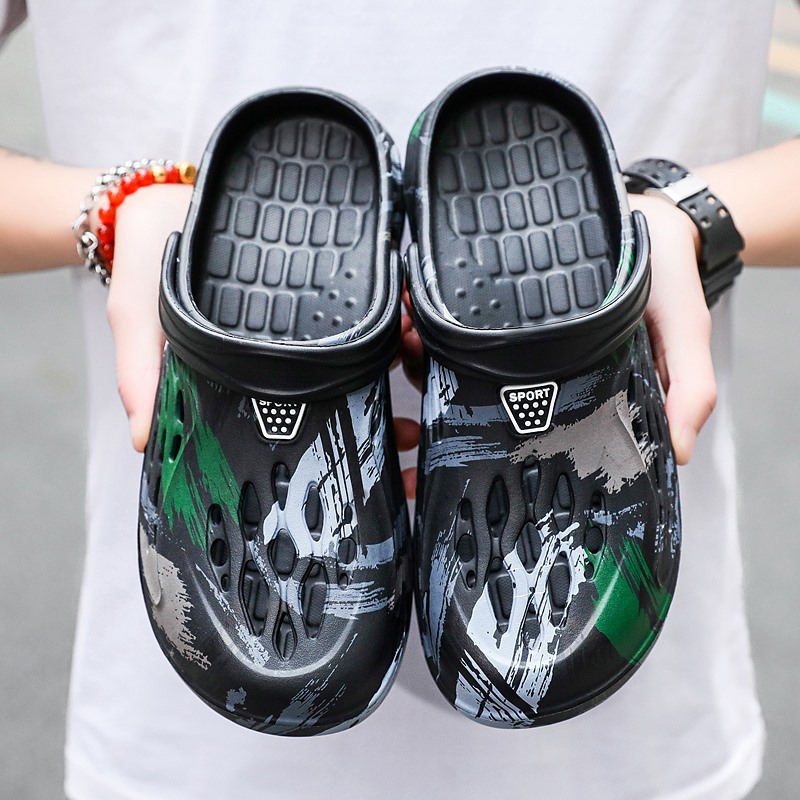 Men's Summer Camouflage Graffi - đánh giá và giá Croc Style Clog