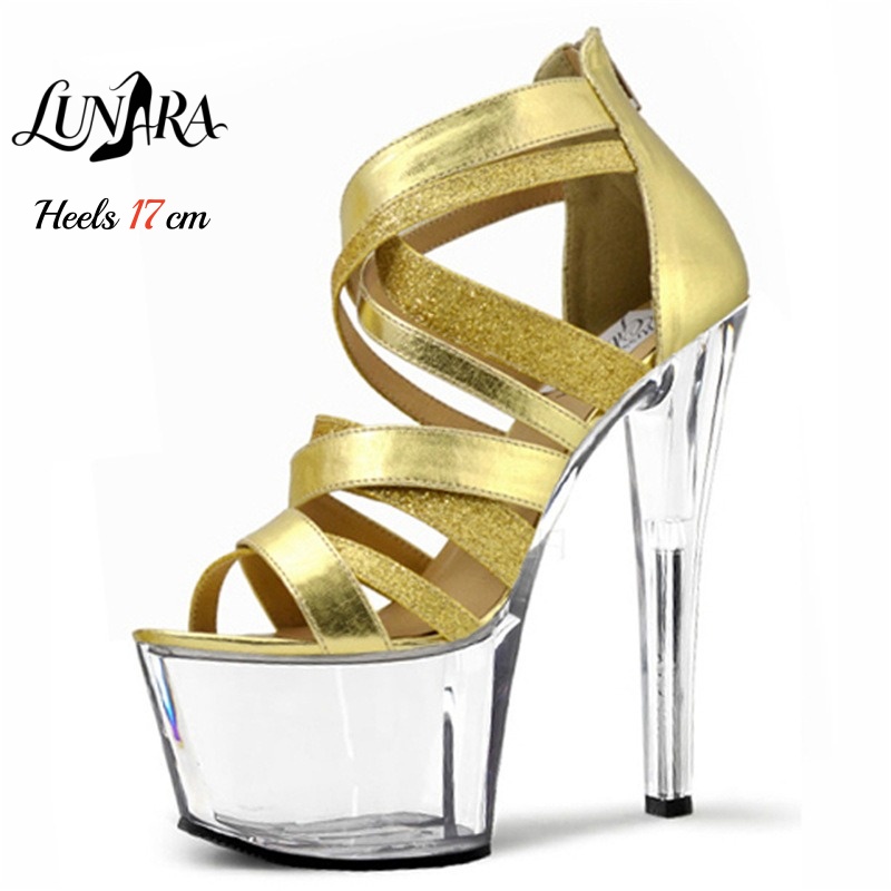 17cm/7Inch Gold Metallic Strap - đánh giá và giá Strappy Heeled Sandals