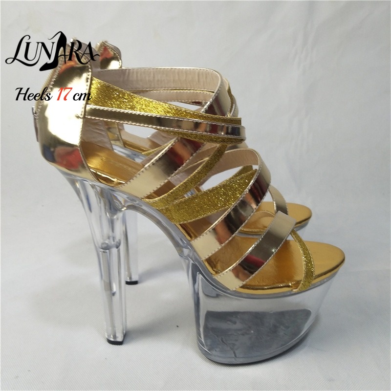 17cm/7Inch Gold Metallic Strap - đánh giá và giá Strappy Heeled Sandals