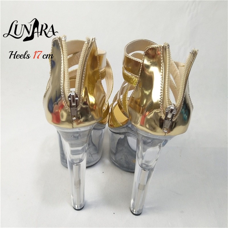 17cm/7Inch Gold Metallic Strap - đánh giá và giá Strappy Heeled Sandals
