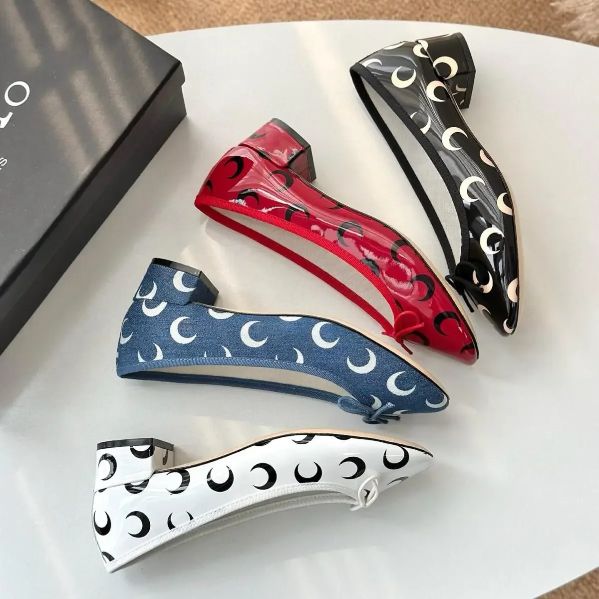 Moon Print Round Toe Ballet Fl - đánh giá và giá Ballet Flat Women