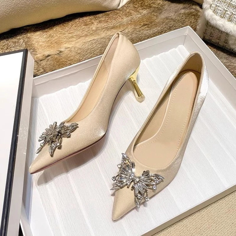 Pointed Toe Rhinestone Shoes f - đánh giá và giá Women Shoes Quick Delivery