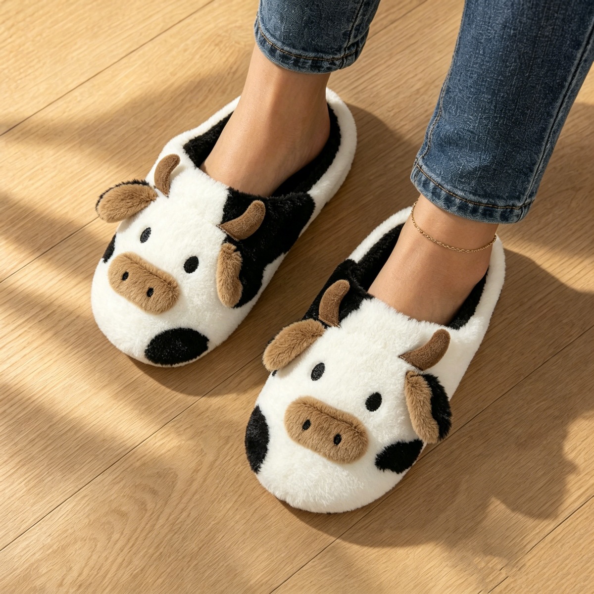 Comfy Cow Plush Slippers Women - đánh giá và giá Women Shoes For Walking